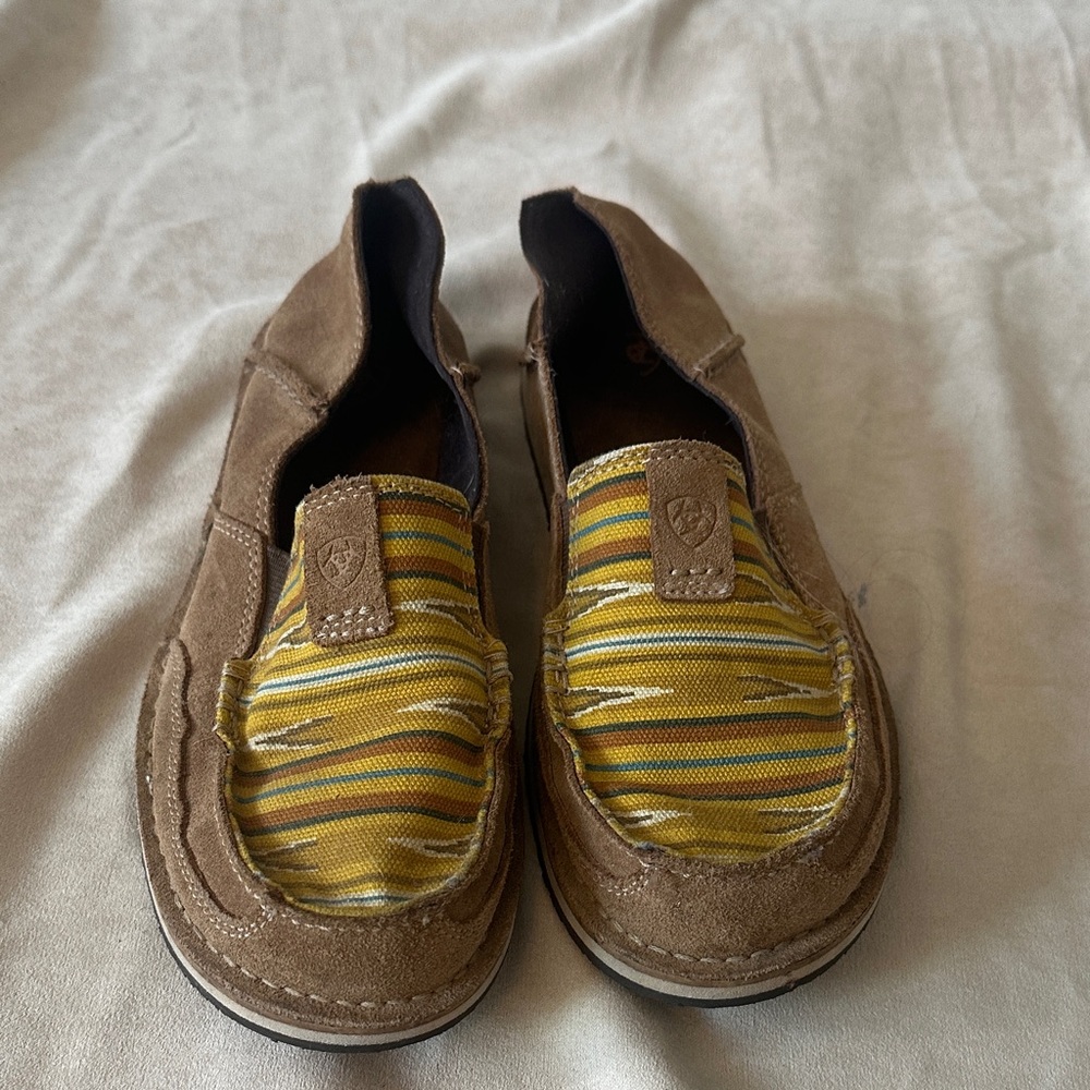 Ariat Brown and Yellow Slip-On Shoes